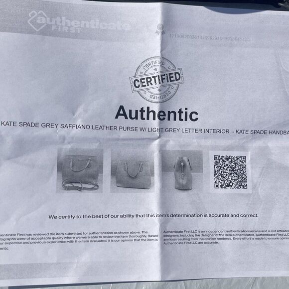 Kate Spade Grey Saffiano Leather Shoulder Handbag - Picture 3 of 12